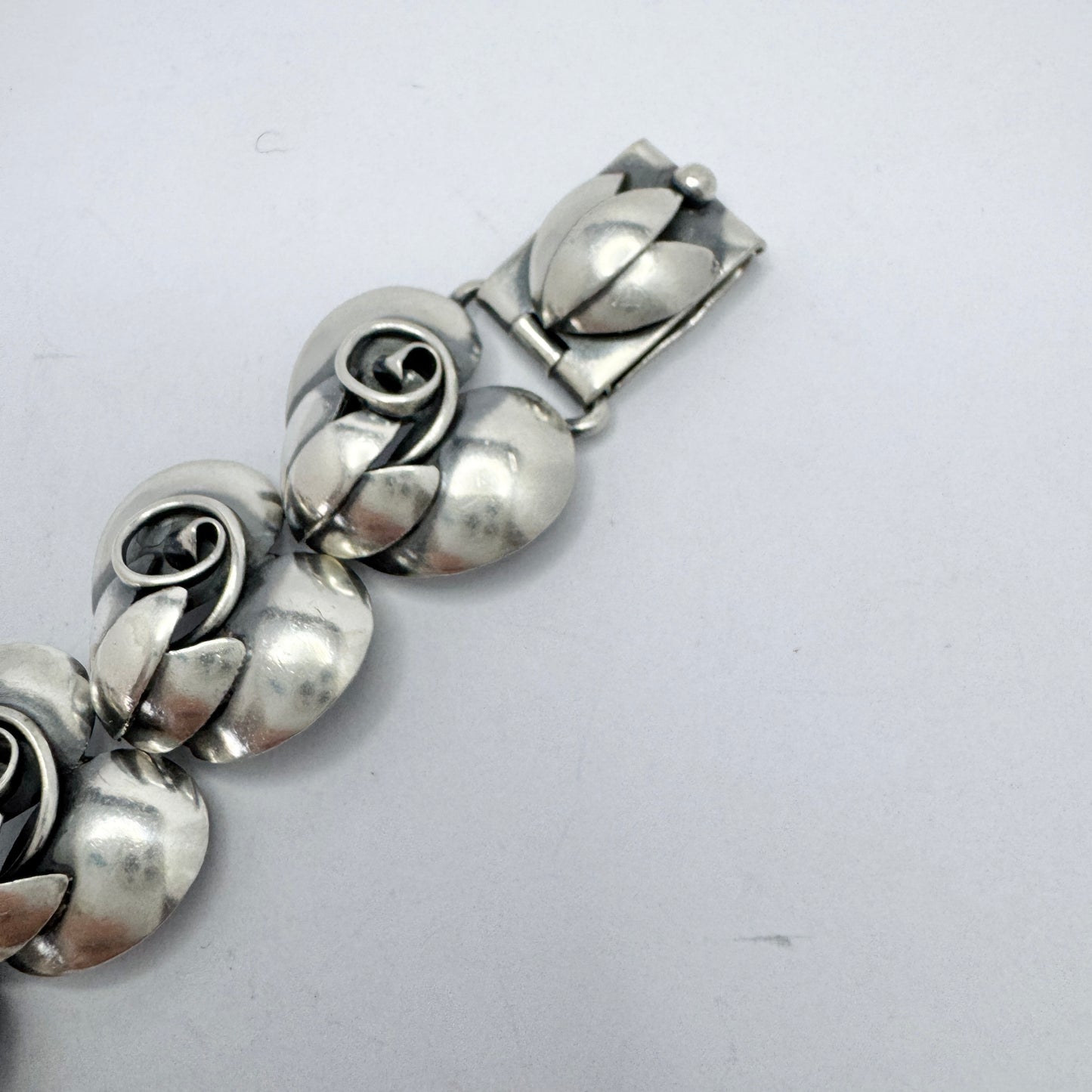Hugo Grün, Denmark 1940-50s. Vintage Sterling Silver Bracelet.