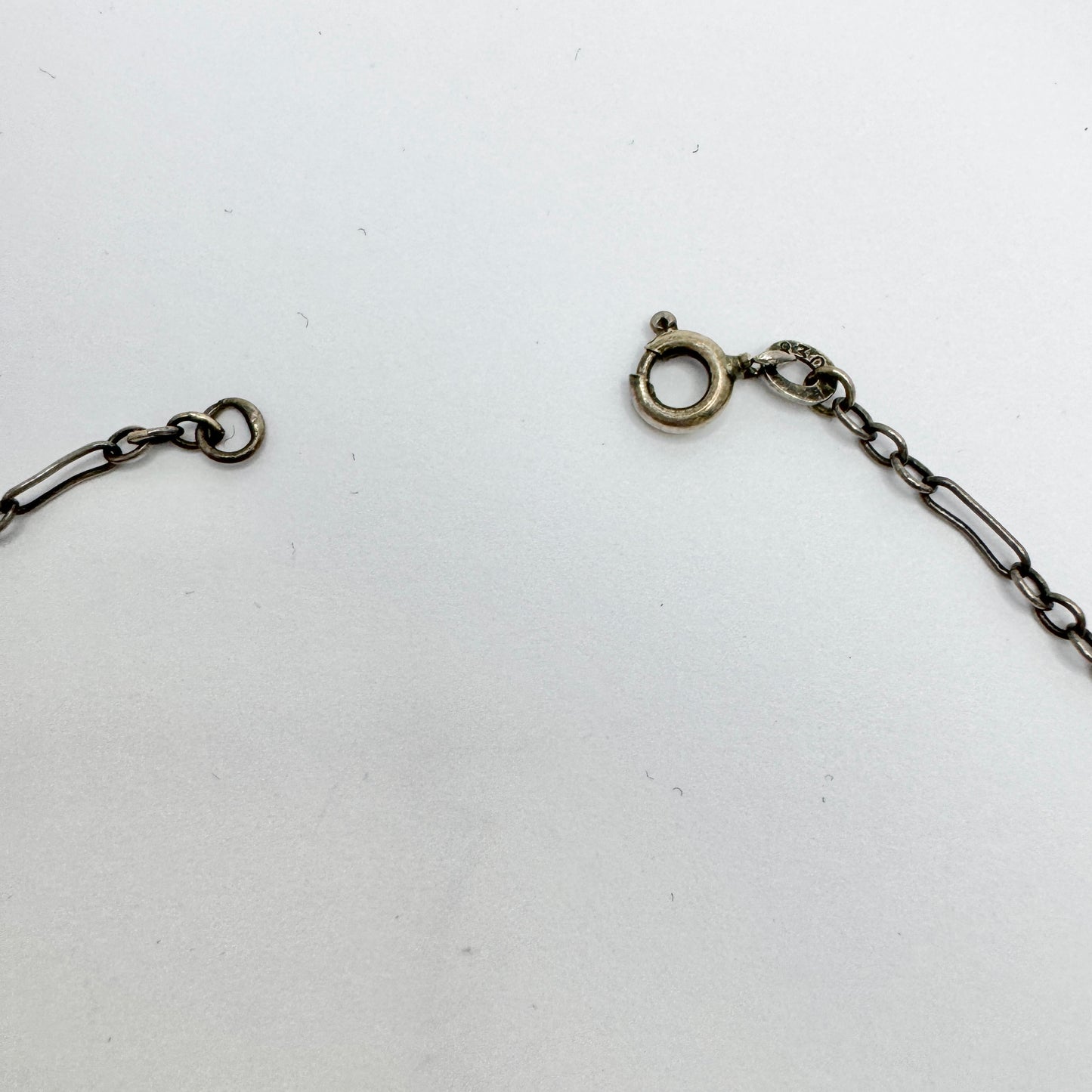 Early 1900s Solid Silver 61cm Chain Necklace