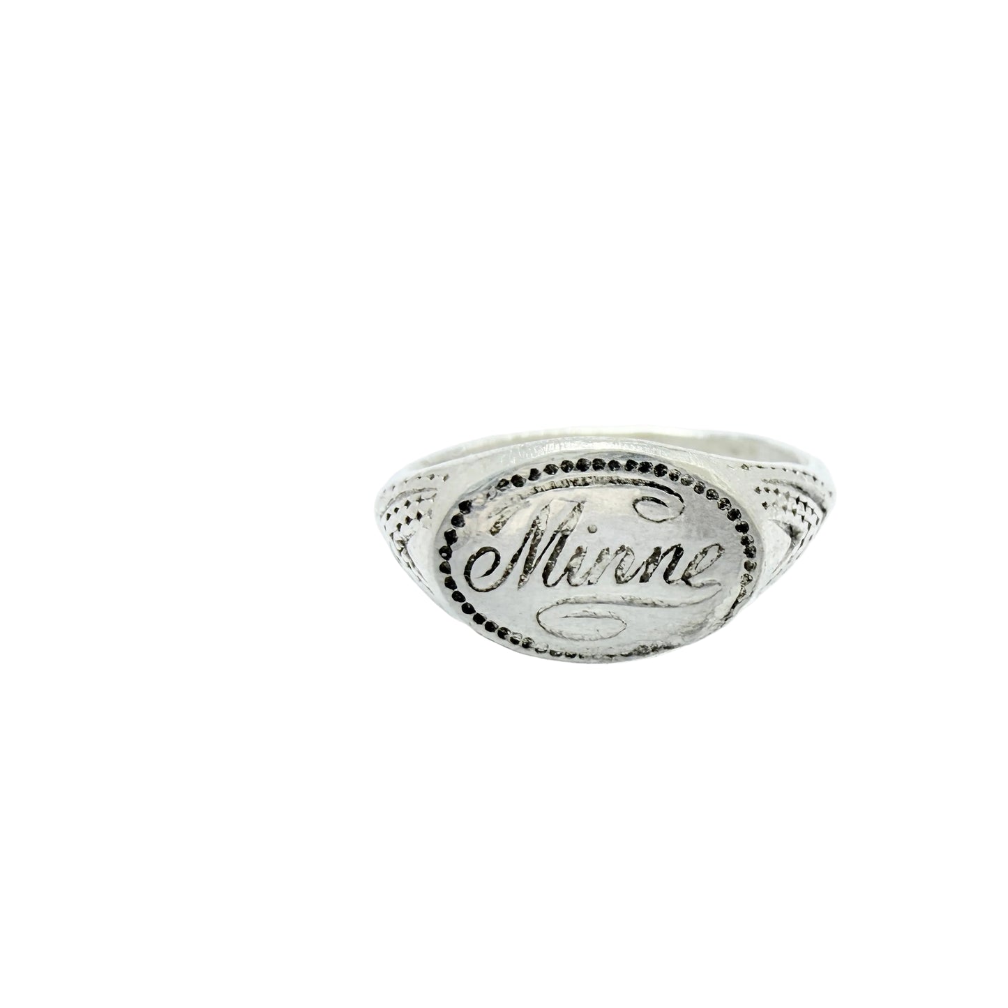 Sweden, early 1900s. Antique Solid Silver Memory Ring