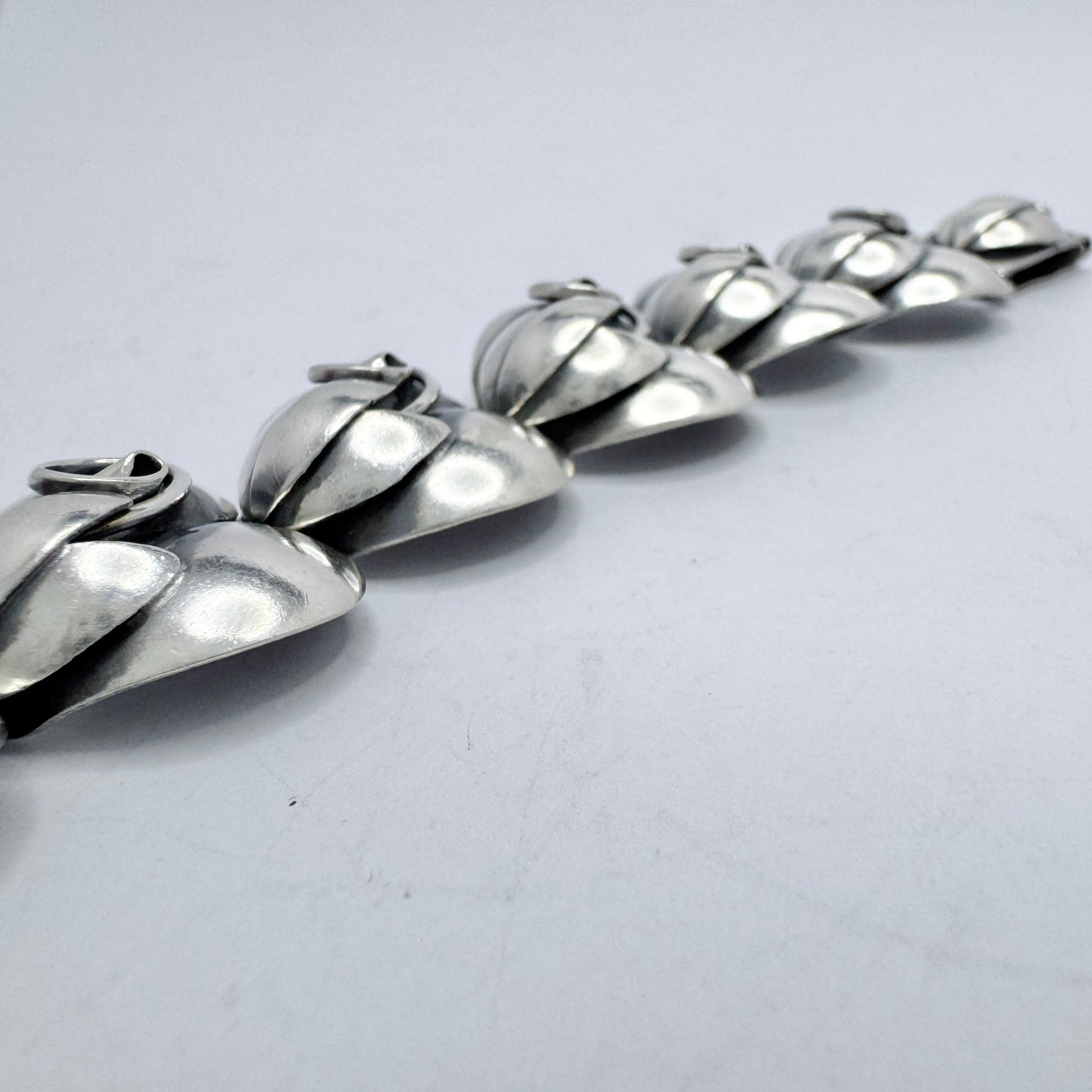 Hugo Grün, Denmark 1940-50s. Vintage Sterling Silver Bracelet.