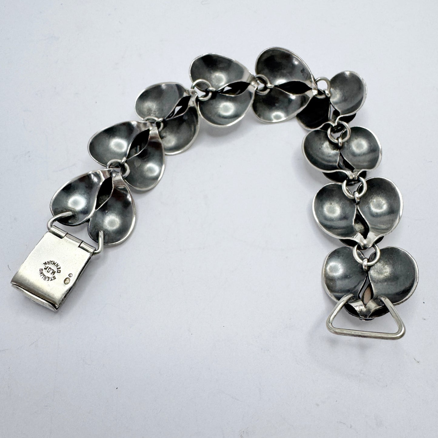 Hugo Grün, Denmark 1940-50s. Vintage Sterling Silver Bracelet.