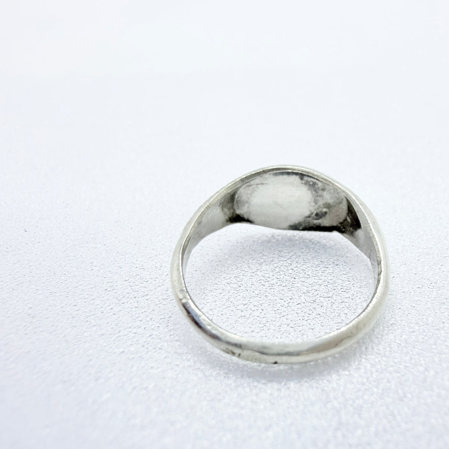 Sweden, early 1900s. Antique Solid Silver Memory Ring