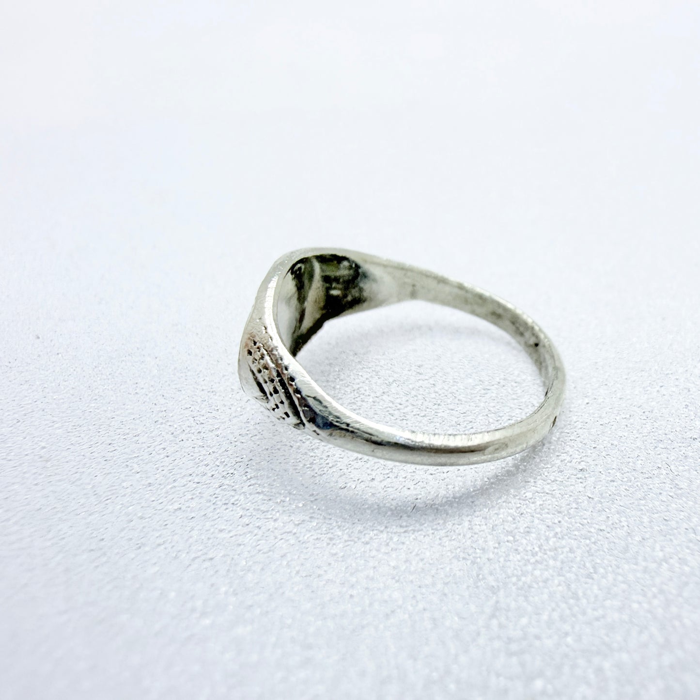 Sweden, early 1900s. Antique Solid Silver Memory Ring