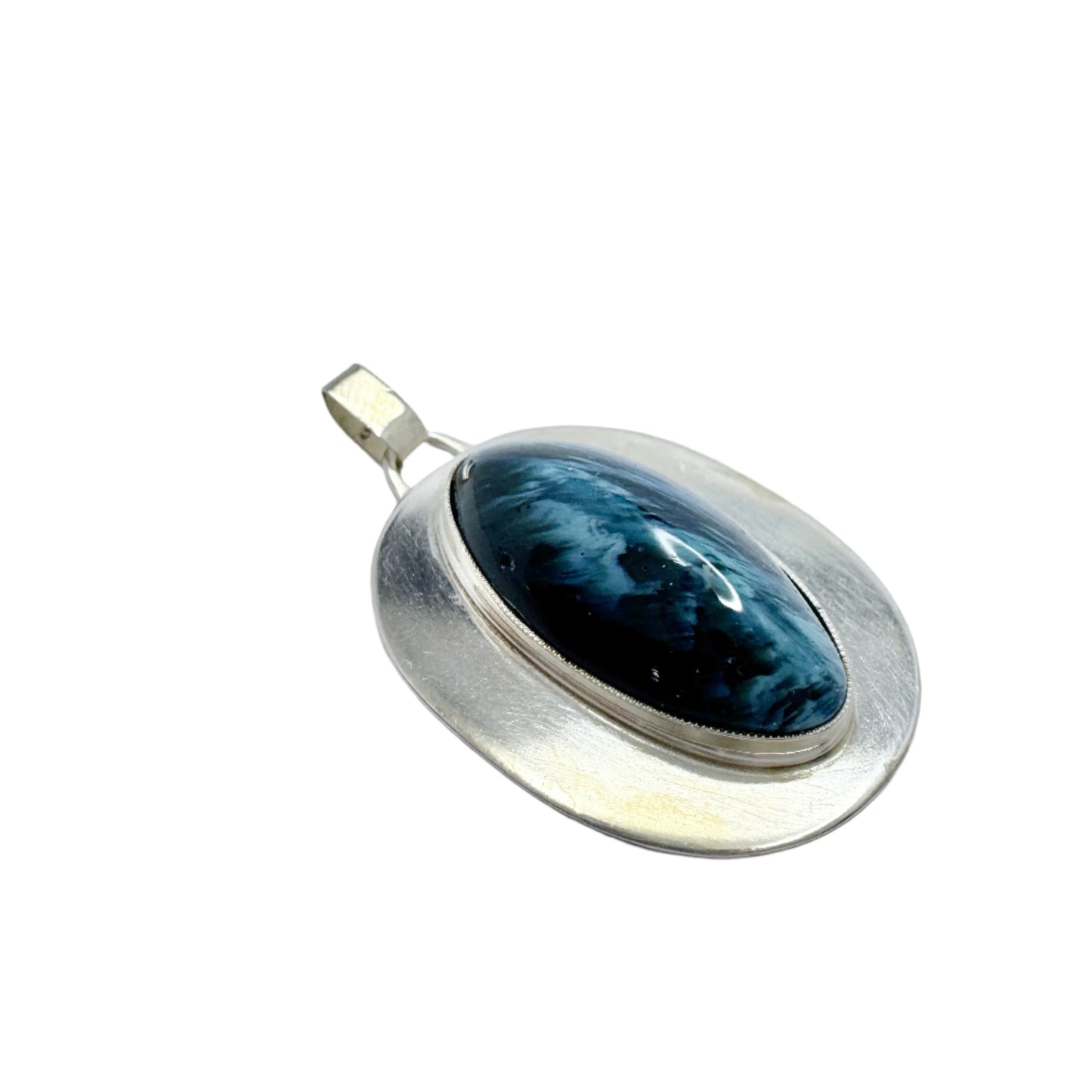 Sweden. Vintage Sterling Silver Bergslagen-stone Pendant.