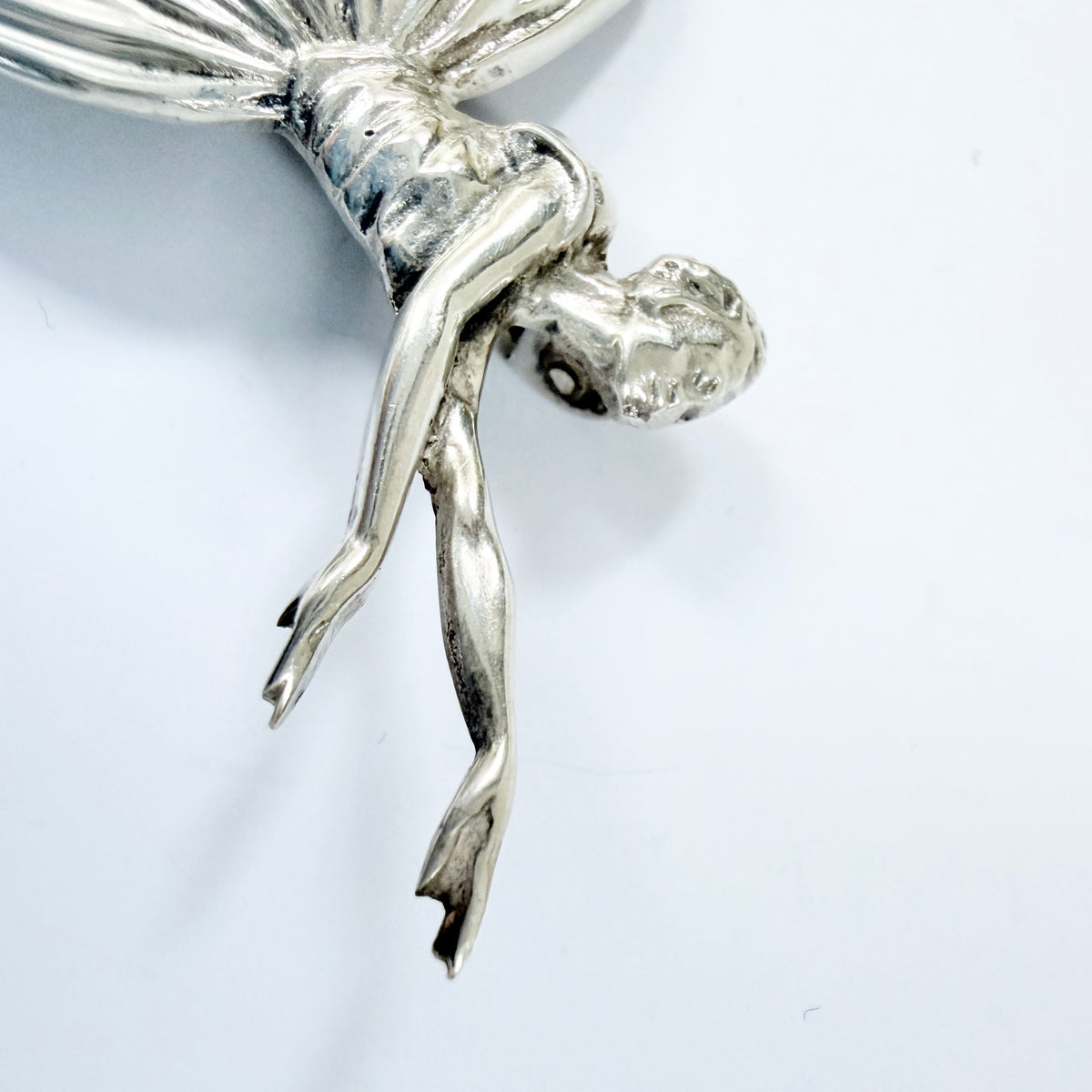 Frederick Massingham, Birmingham 1947. Large Sterling Silver Ballerina Brooch.
