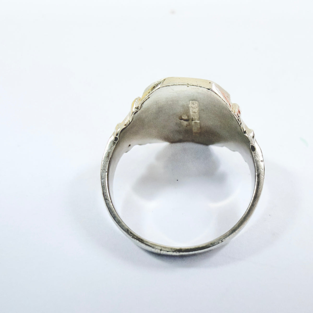 G Dahlgren, Sweden 1946. Vintage Solid SIlver Signet Ring HB / BH