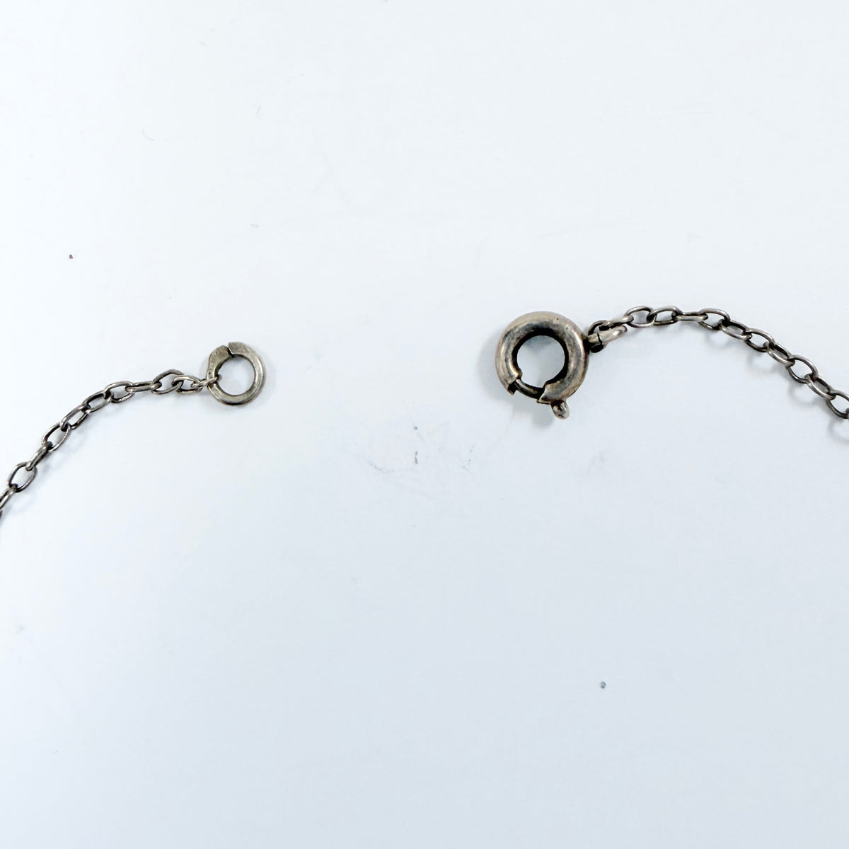 Antique Solid Silver Onyx Mourning Necklace.