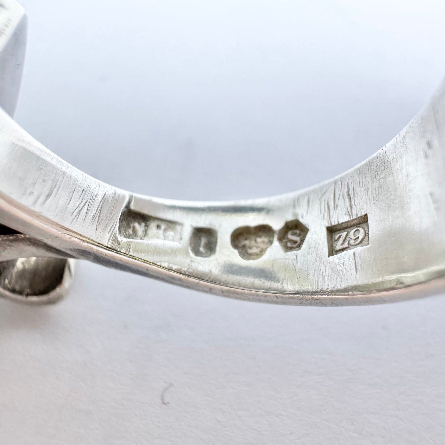 Silversmedjan I Järvsö, Sweden 1974. Bold Vintage Sterling Silver Pyrite Ring