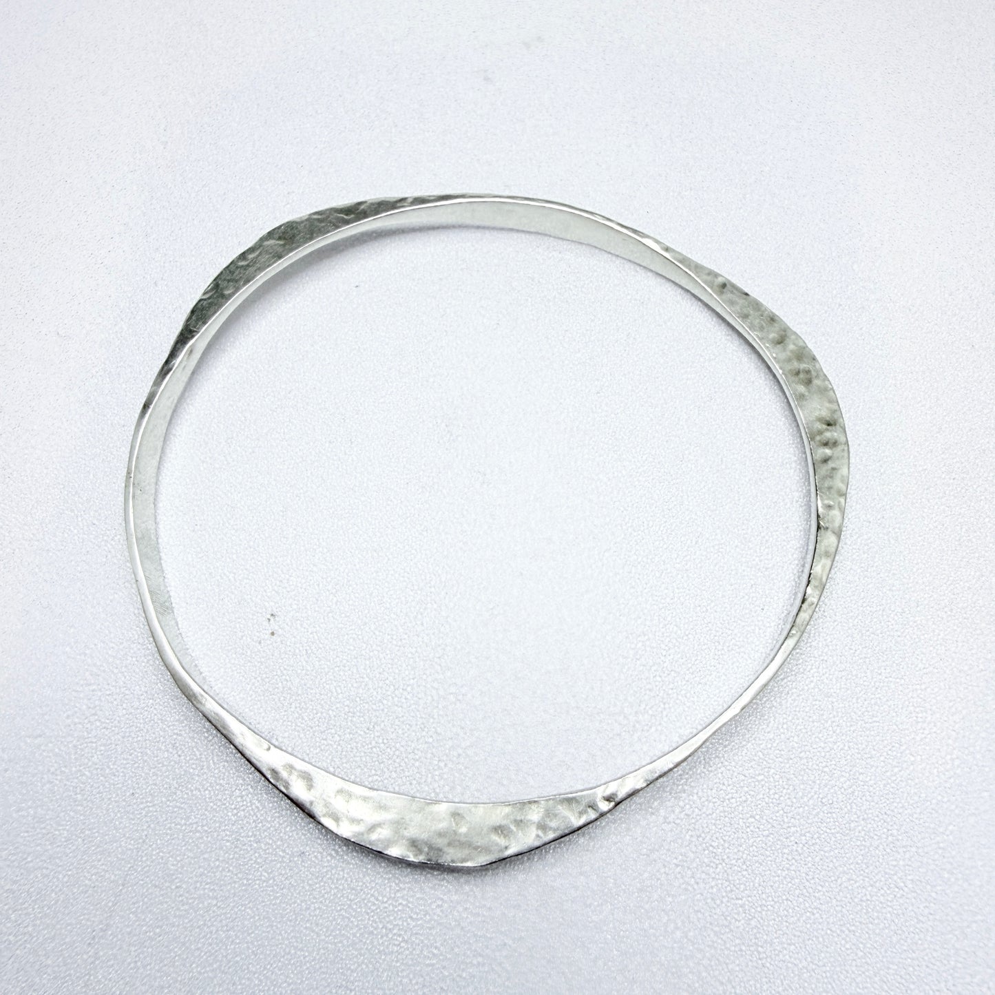 Vintage Hammered Sterling Silver Bangle Bracelet