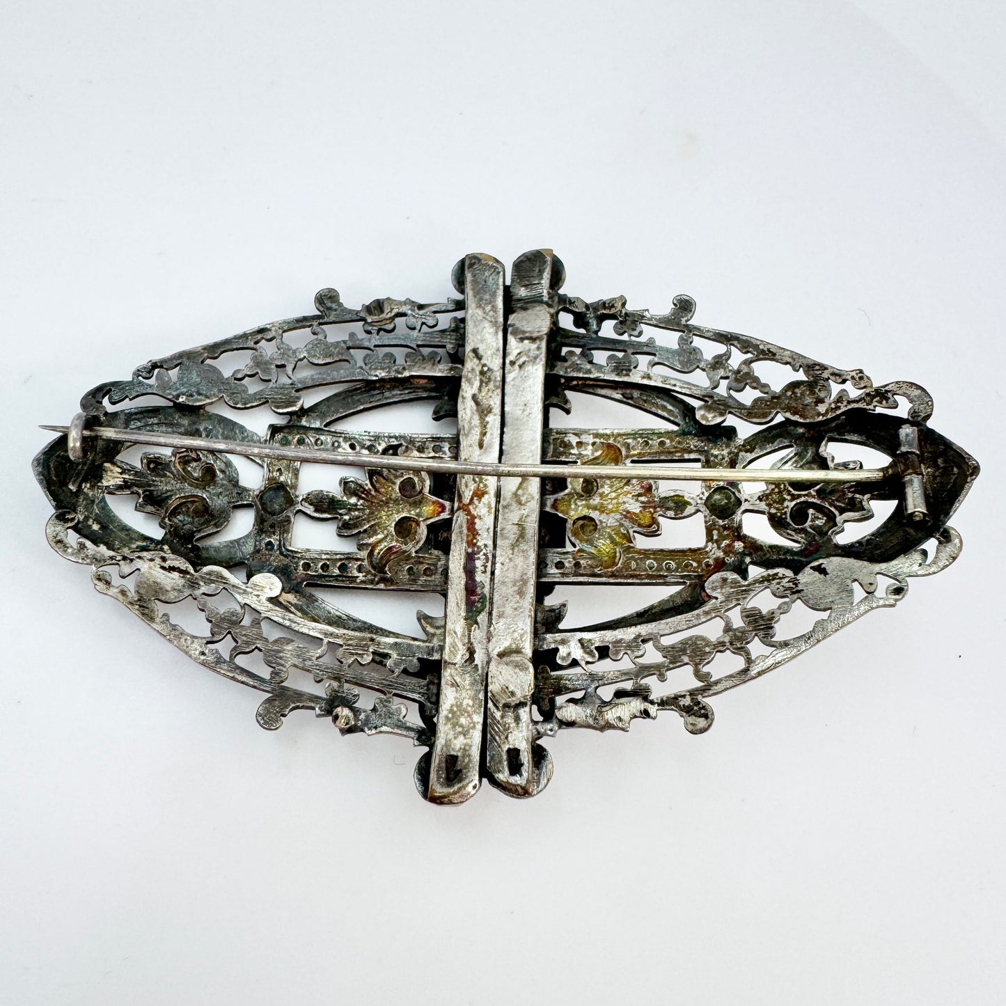 Germany mid 1800s. Antique Berlin Iron Large Brooch.