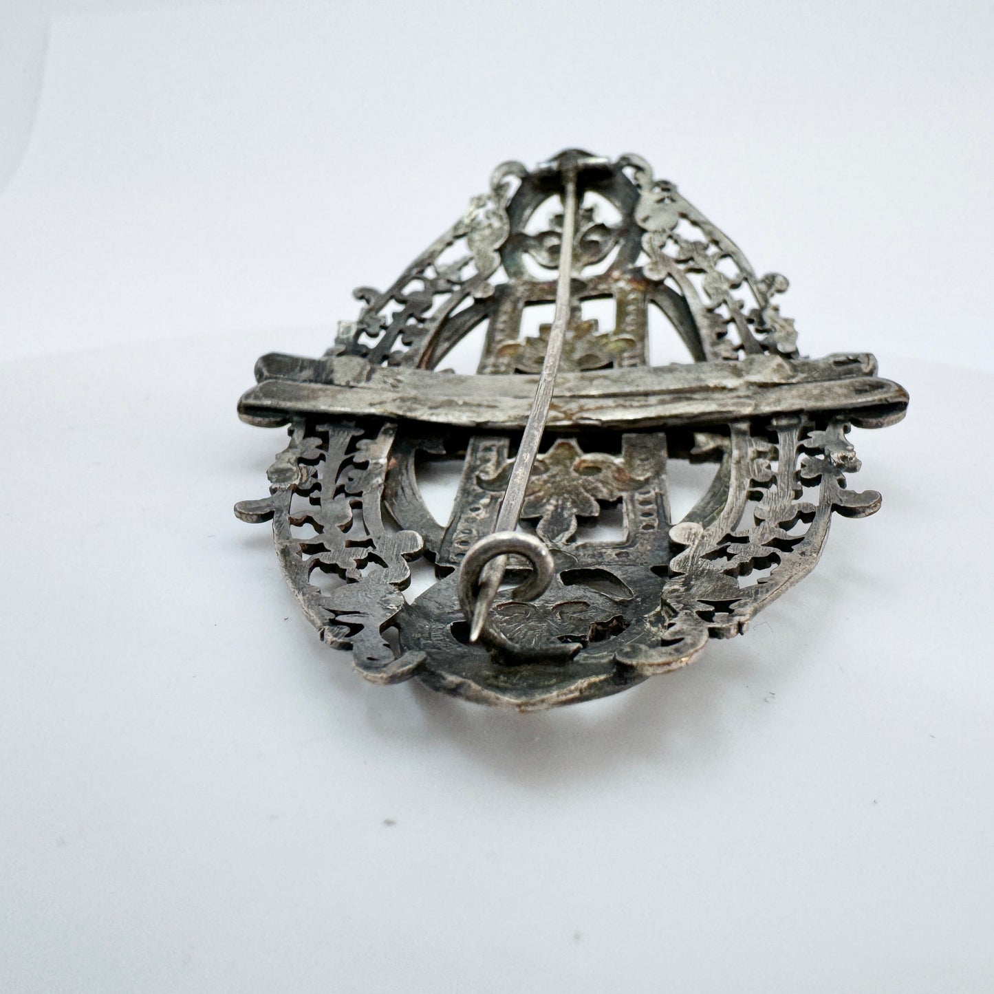 Germany mid 1800s. Antique Berlin Iron Large Brooch.