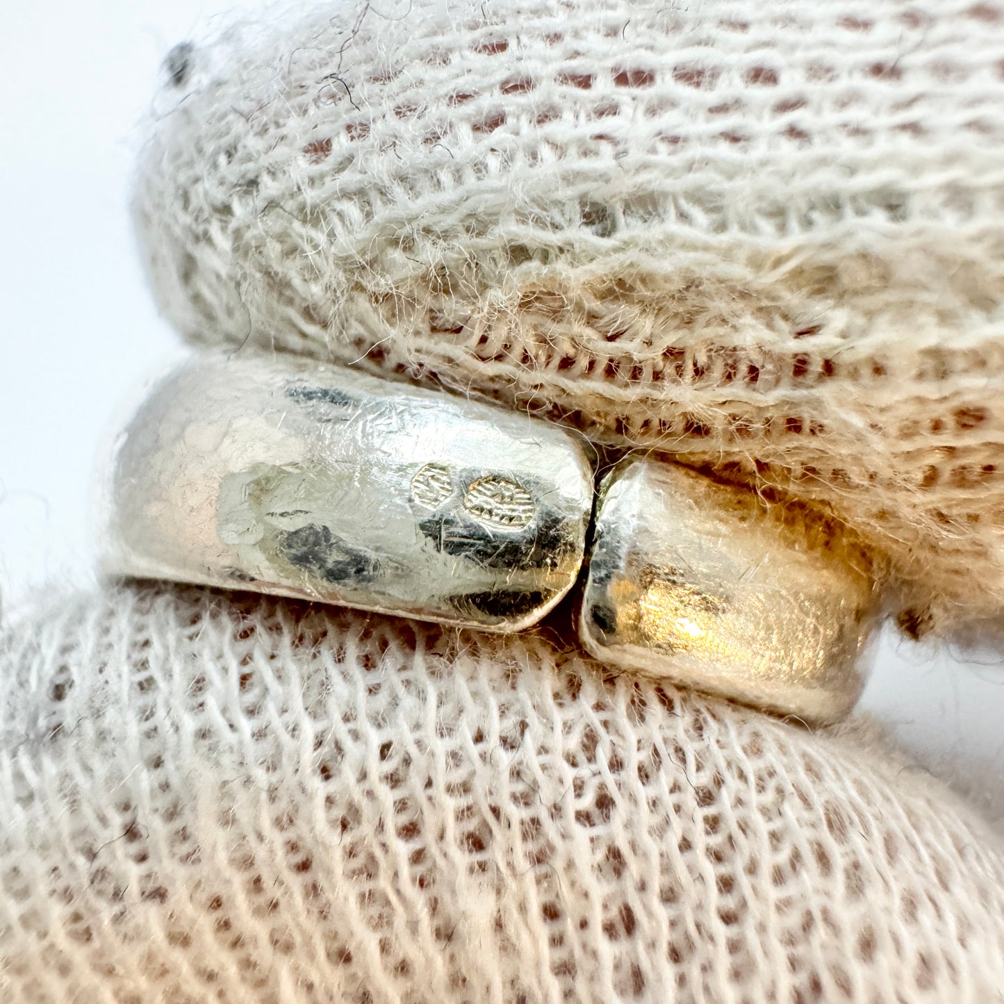 Denmark c 1970. Vintage Solid Silver Amethyst Ring.