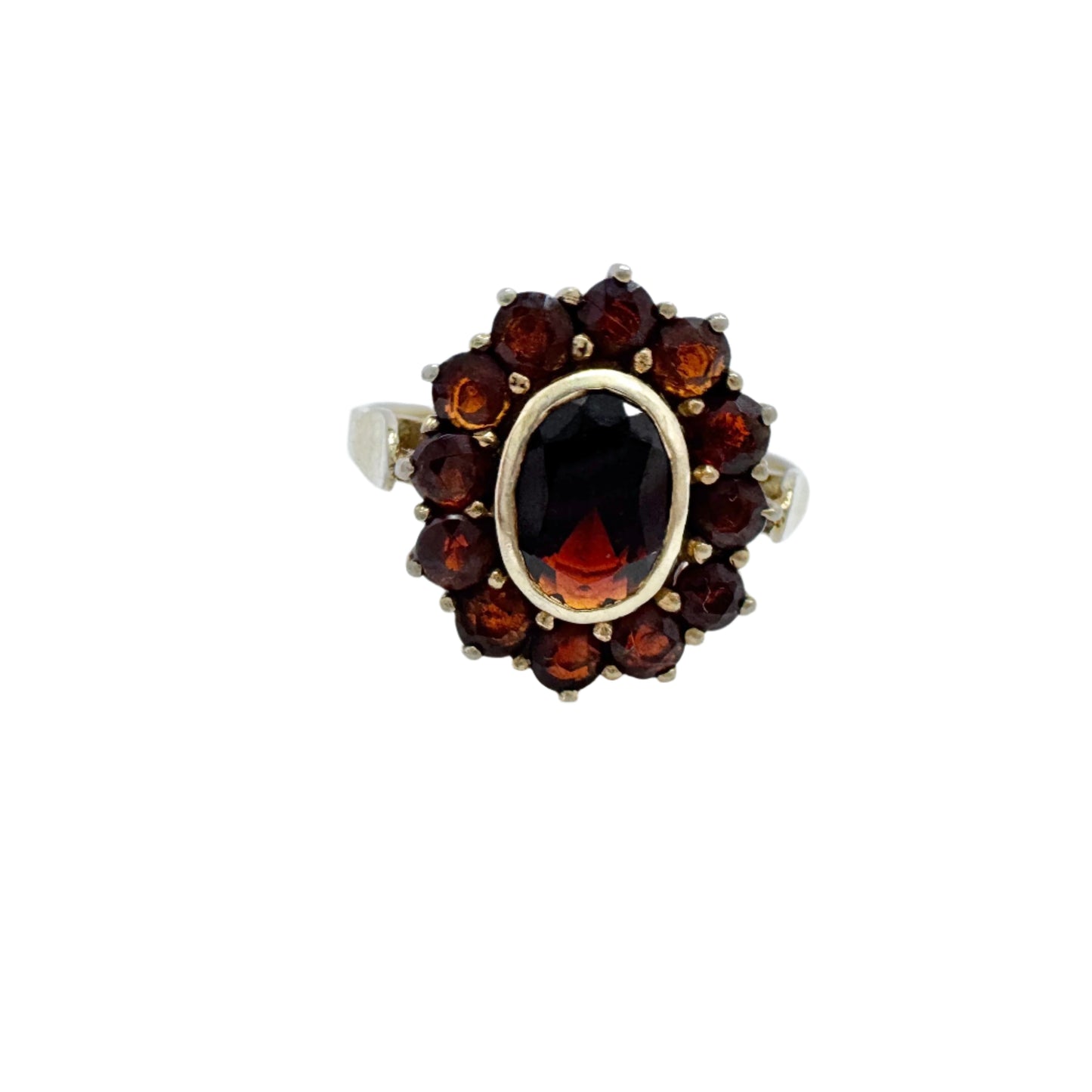 Vintage Garnet Sterling Silver Ring