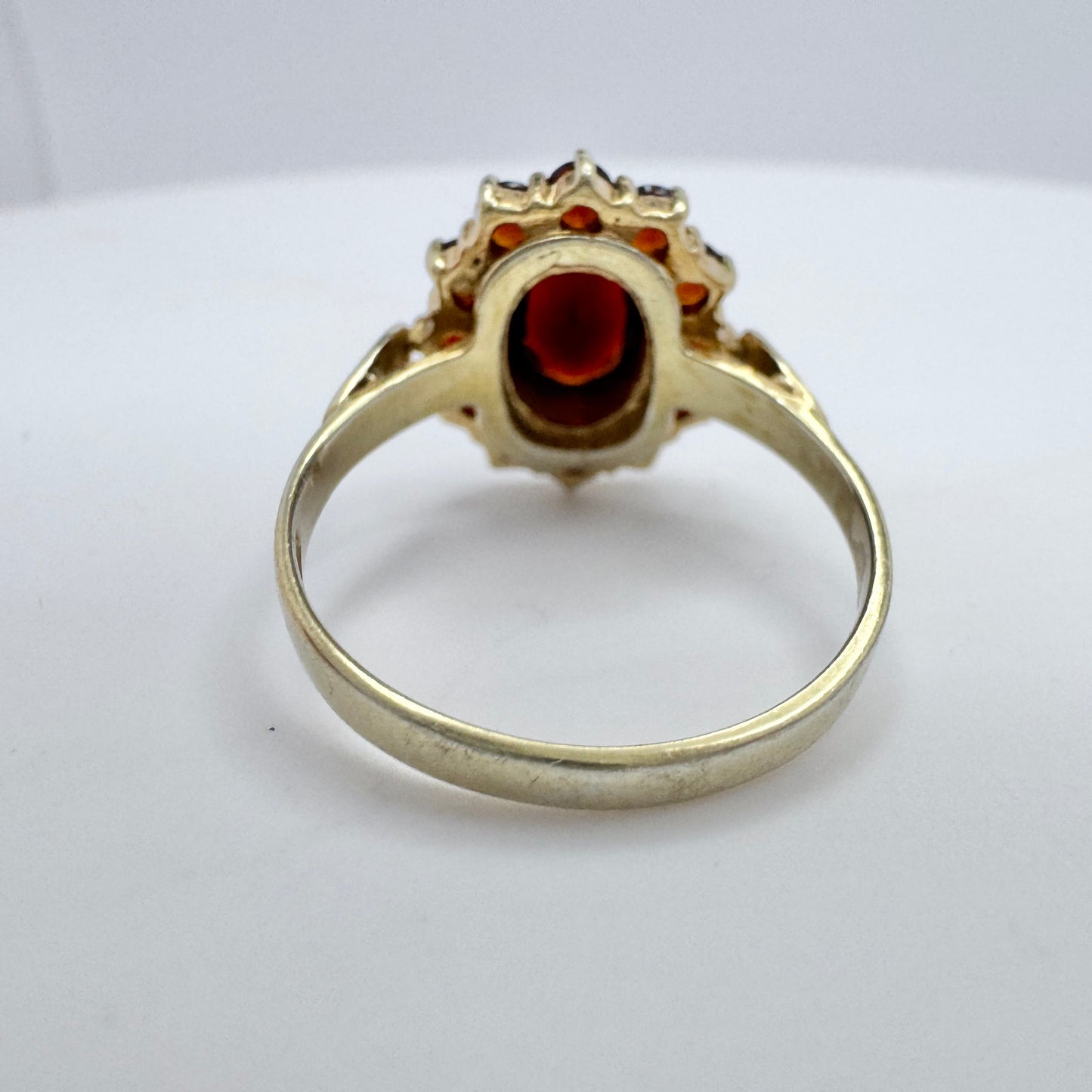 Vintage Garnet Sterling Silver Ring