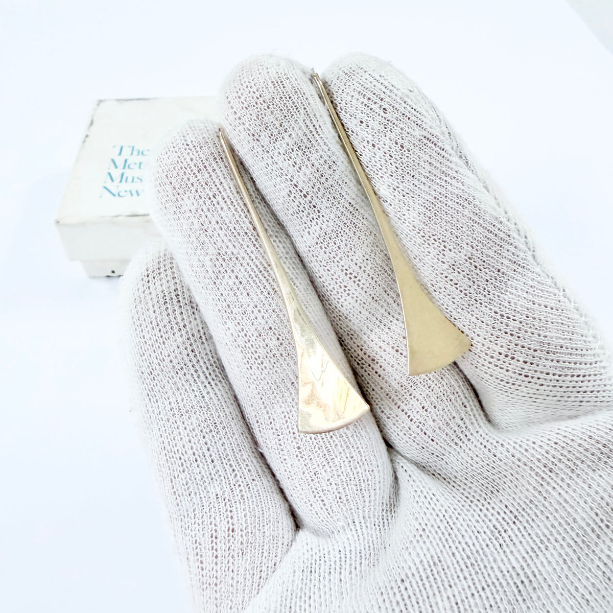 Ronald Hayes Pearson, for the MET, NYC. Vintage 14k Gold Earrings.