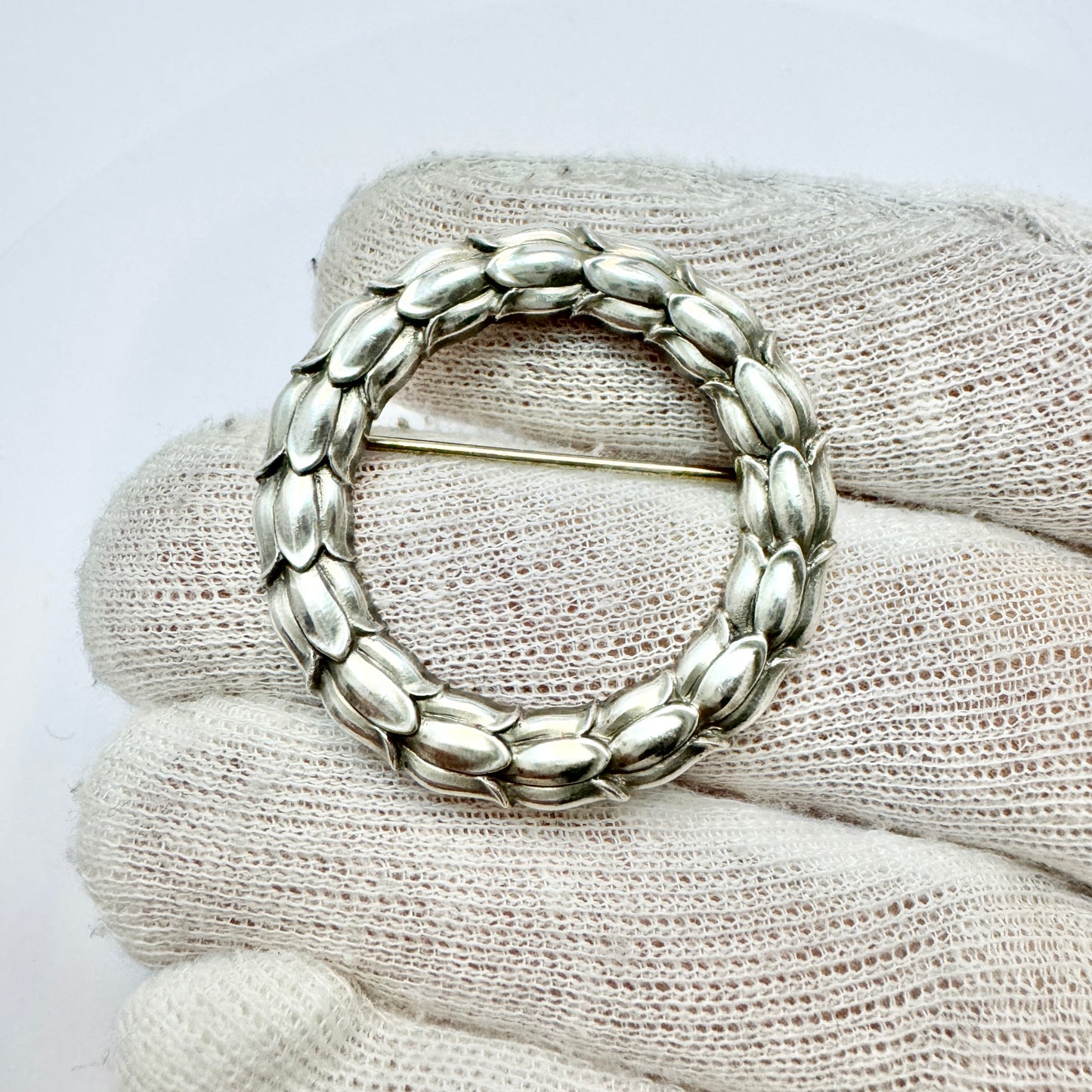 Sigvard Bernadotte for Georg Jensen Denmark 1940s. Vintage Sterling Silver Brooch. Design 301. Signed.