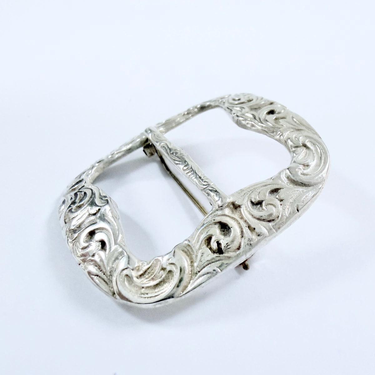 Norway early 1900s. Antique Solid Silver Buckle Brooch. Prob. Nils M. Elvik
