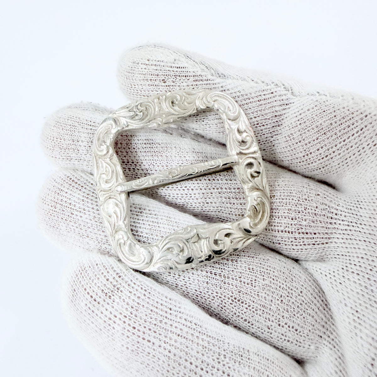 Norway early 1900s. Antique Solid Silver Buckle Brooch. Prob. Nils M. Elvik
