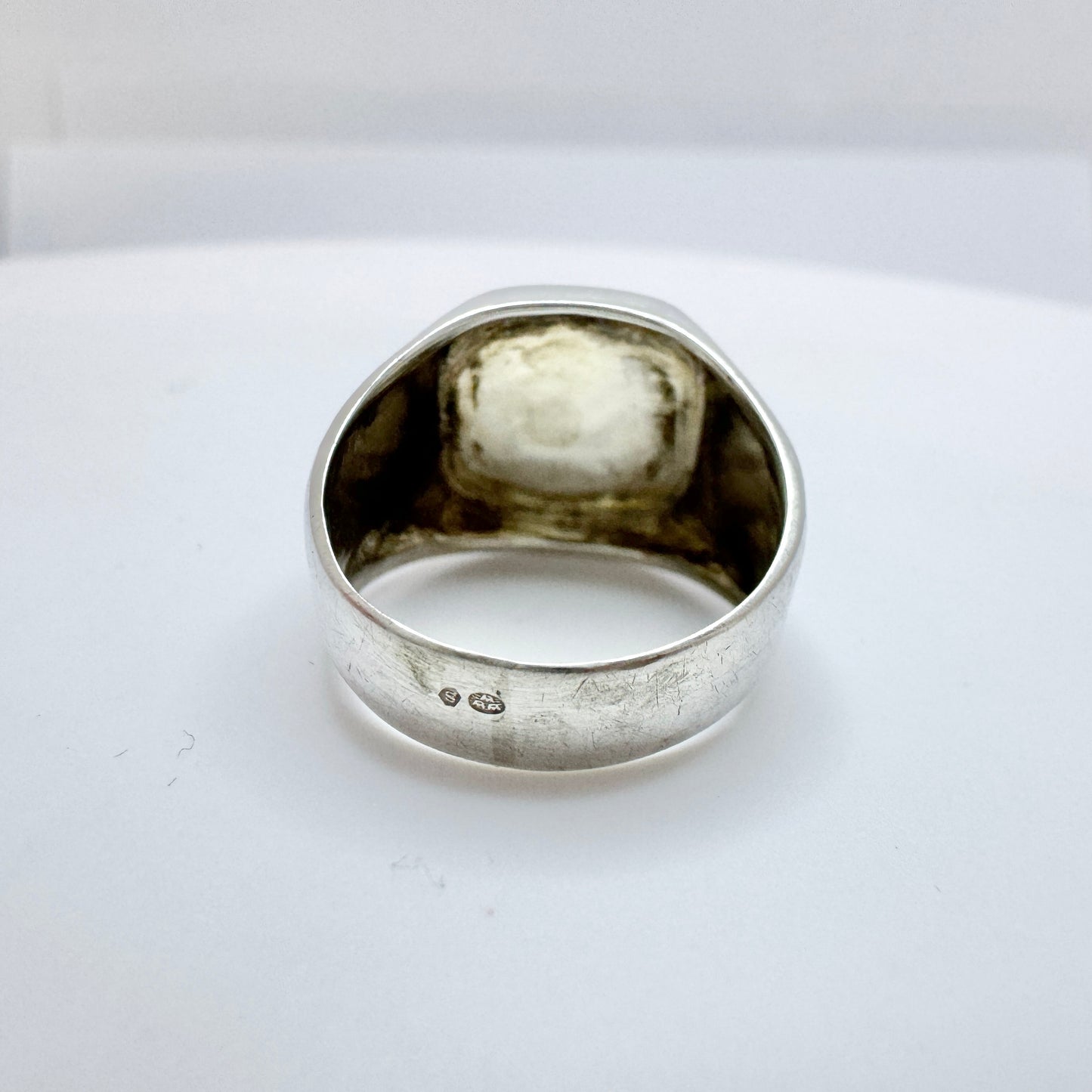 Germany 1960s Vintage Solid Silver Lapis Lazuli Ring.