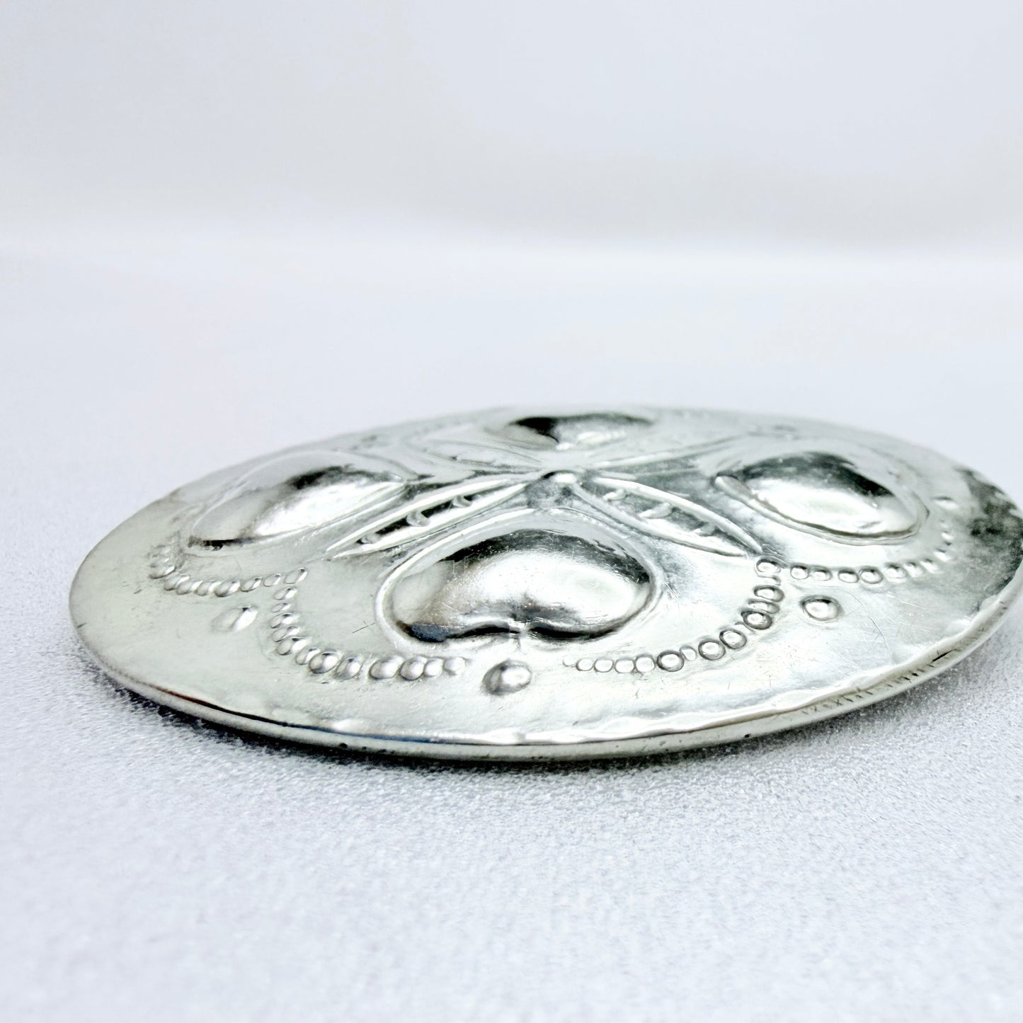 GAB, Sweden 1914. Antique Solid Silver Four Hearts Brooch.