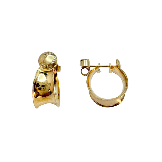 Alton, Sweden 1964. Vintage 18k Gold Hoop Earrings.