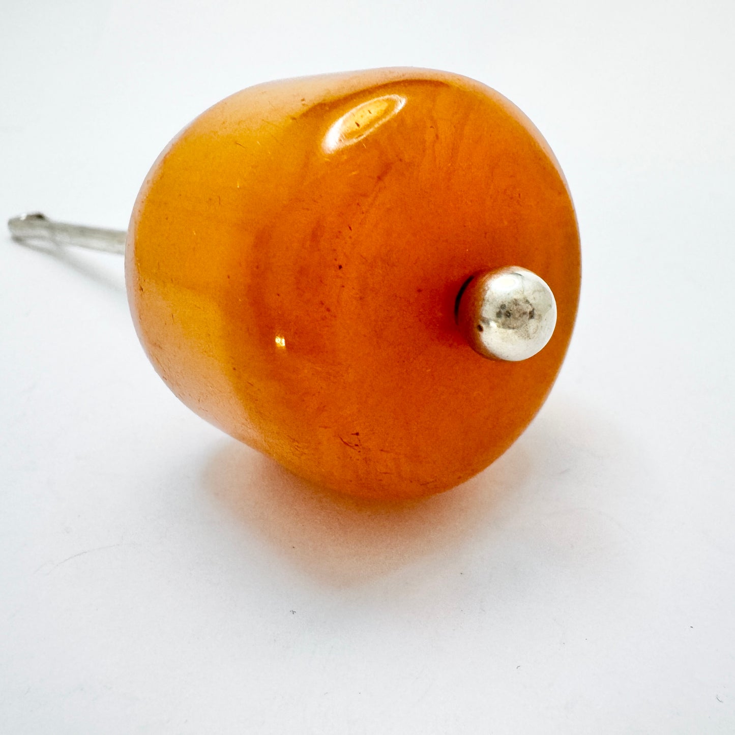 Walters Guldsmedja, Sweden. Vintage Huge Butterscotch Baltic Amber Sterling Silver Pendant.