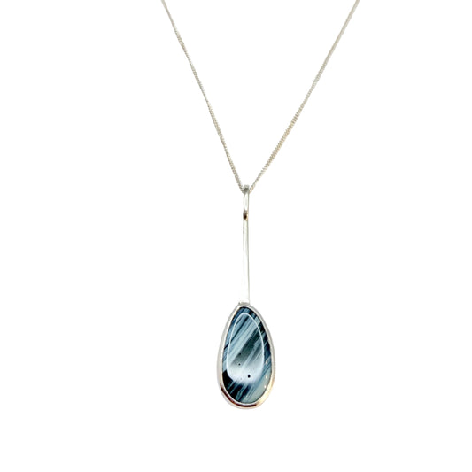 Sweden year 2012. Sterling Silver Bergslagen-stone Pendant Necklace.