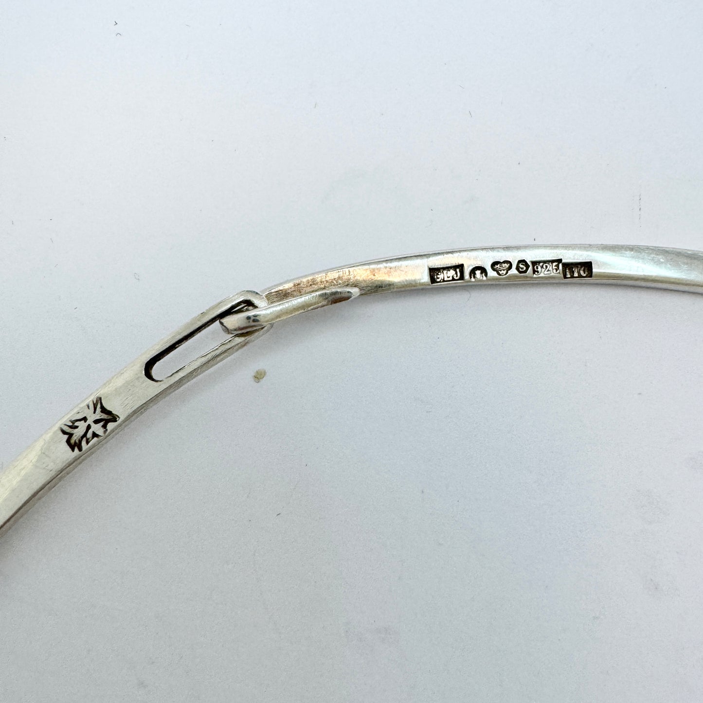 Silvergöken, Sweden 1983. Vintage Sterling Silver Neck-ring Necklace.