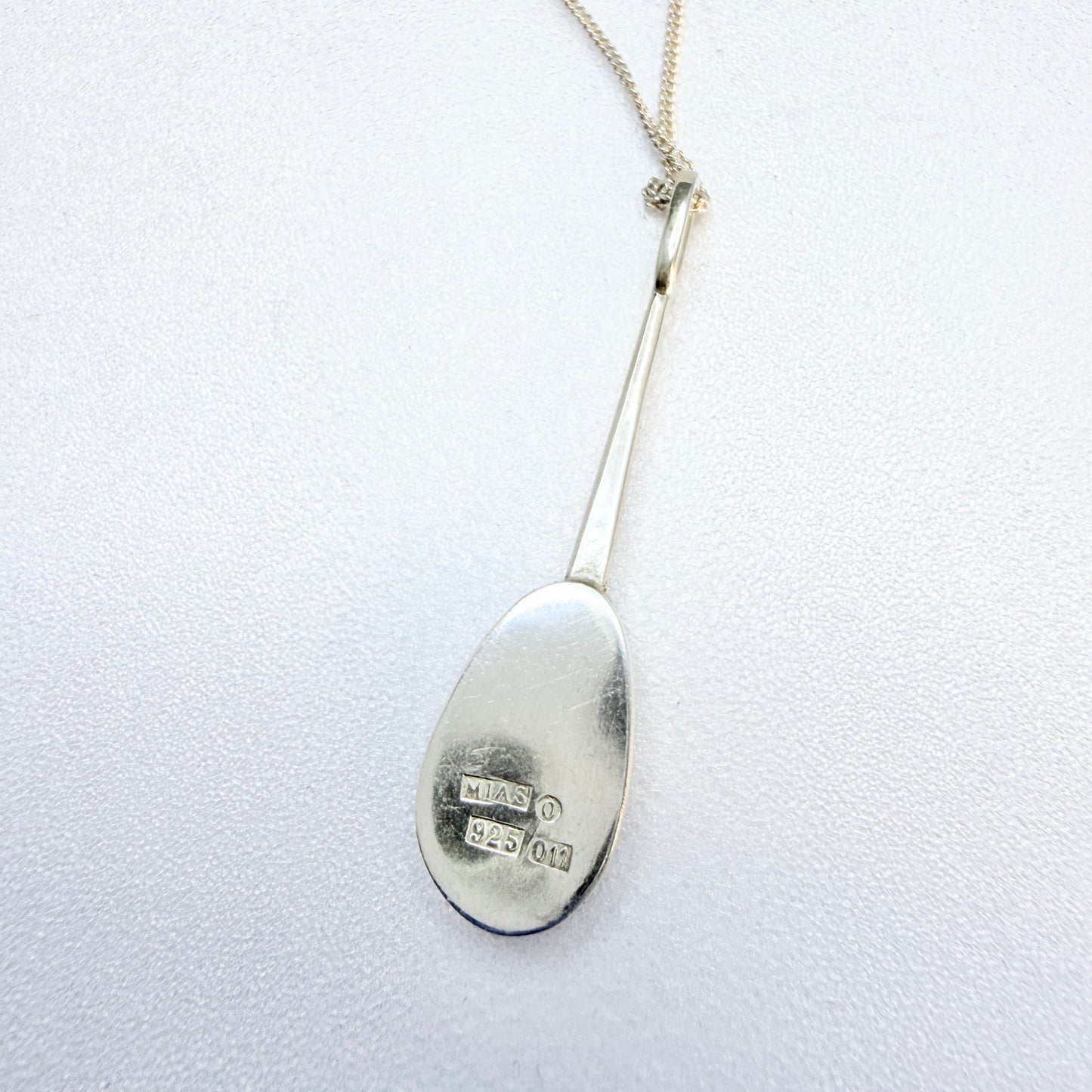 Sweden year 2012. Sterling Silver Bergslagen-stone Pendant Necklace.