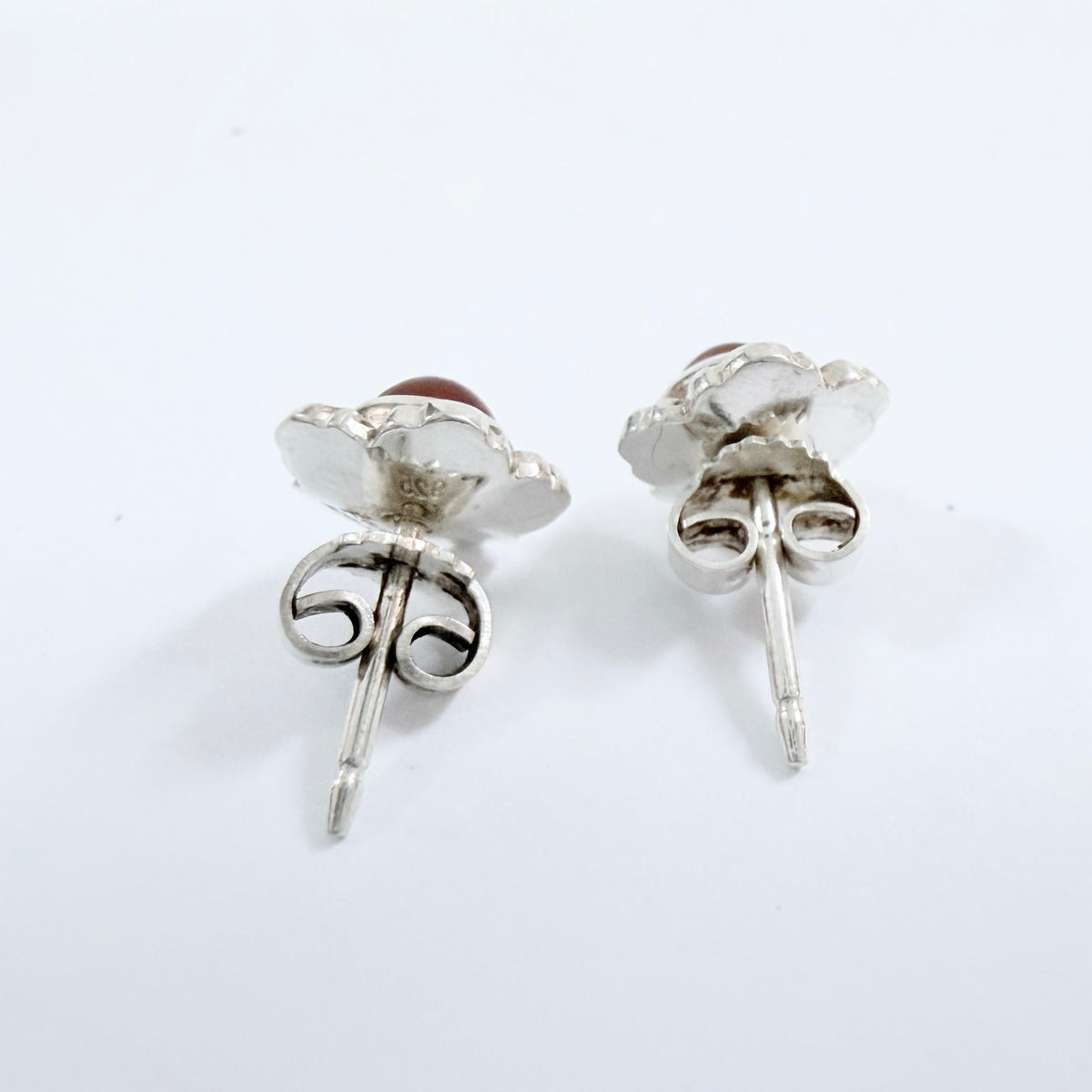 Niels Erik From, Denmark ca 1950s Sterling Silver Stud Earrings.
