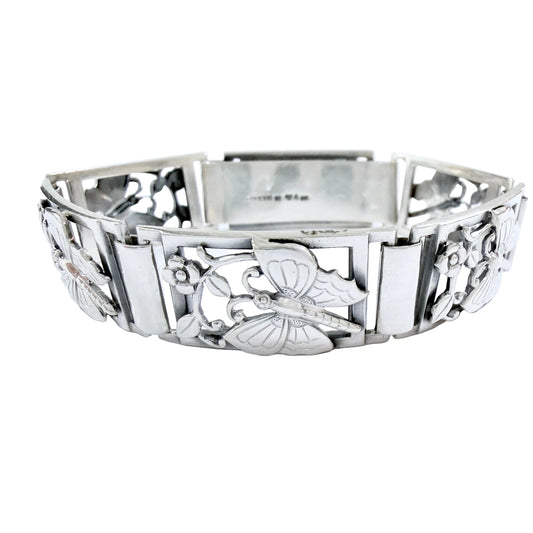 G Dahlgren, Sweden 1948. Vintage Sterling Silver Butterfly Bracelet.