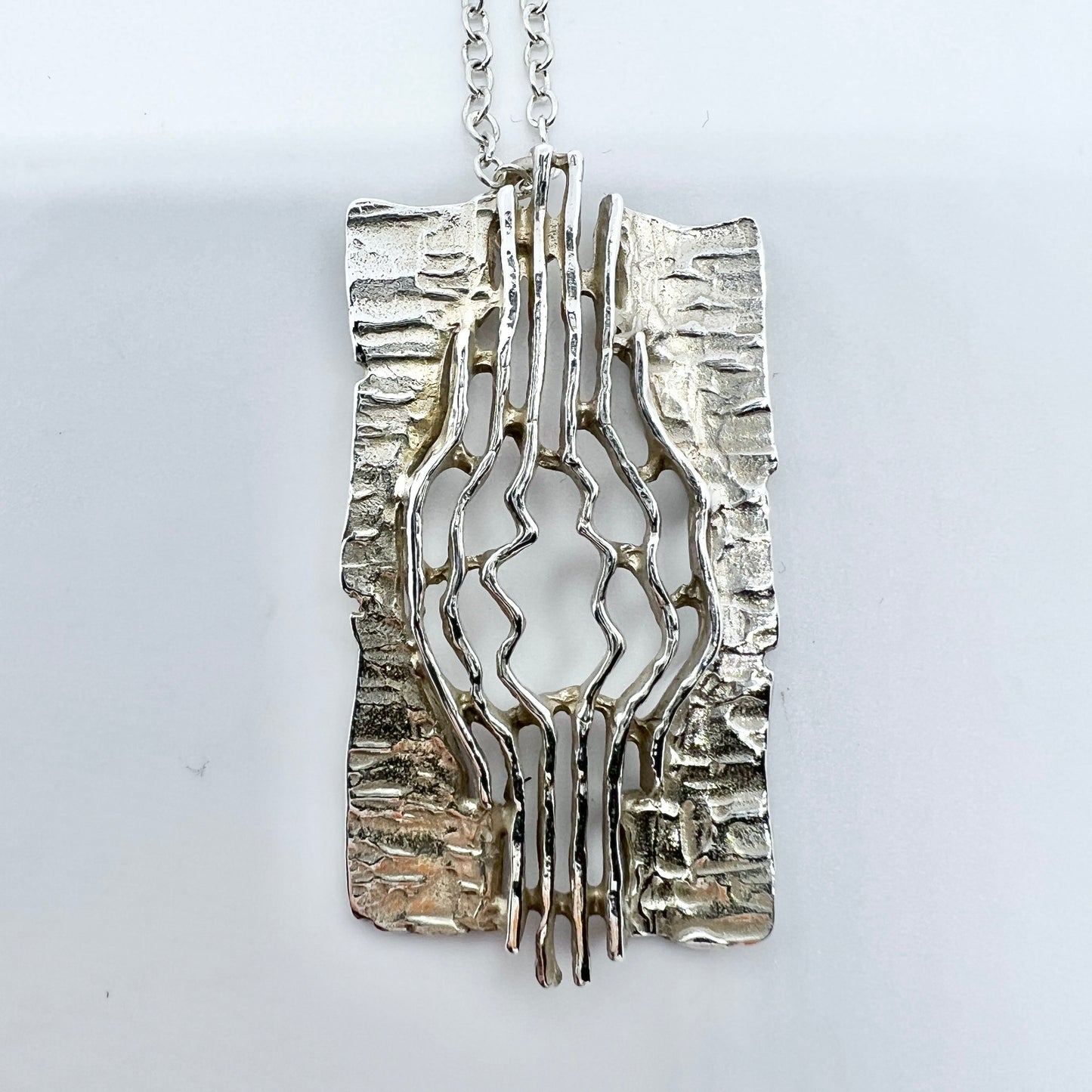 Teka, Germany 1970s. Vintage Sterling Silver Pendant + Chain.