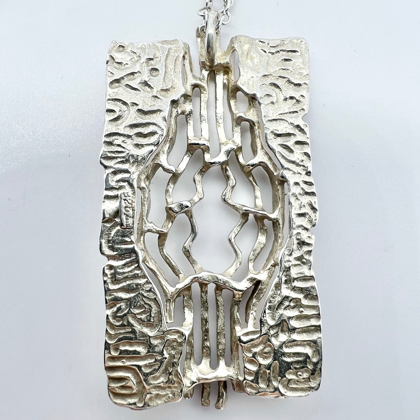 Teka, Germany 1970s. Vintage Sterling Silver Pendant + Chain.