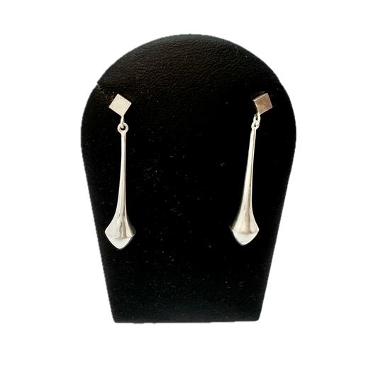 Alton, Sweden 1967. Vintage Sterling Silver Dangle Earrings.