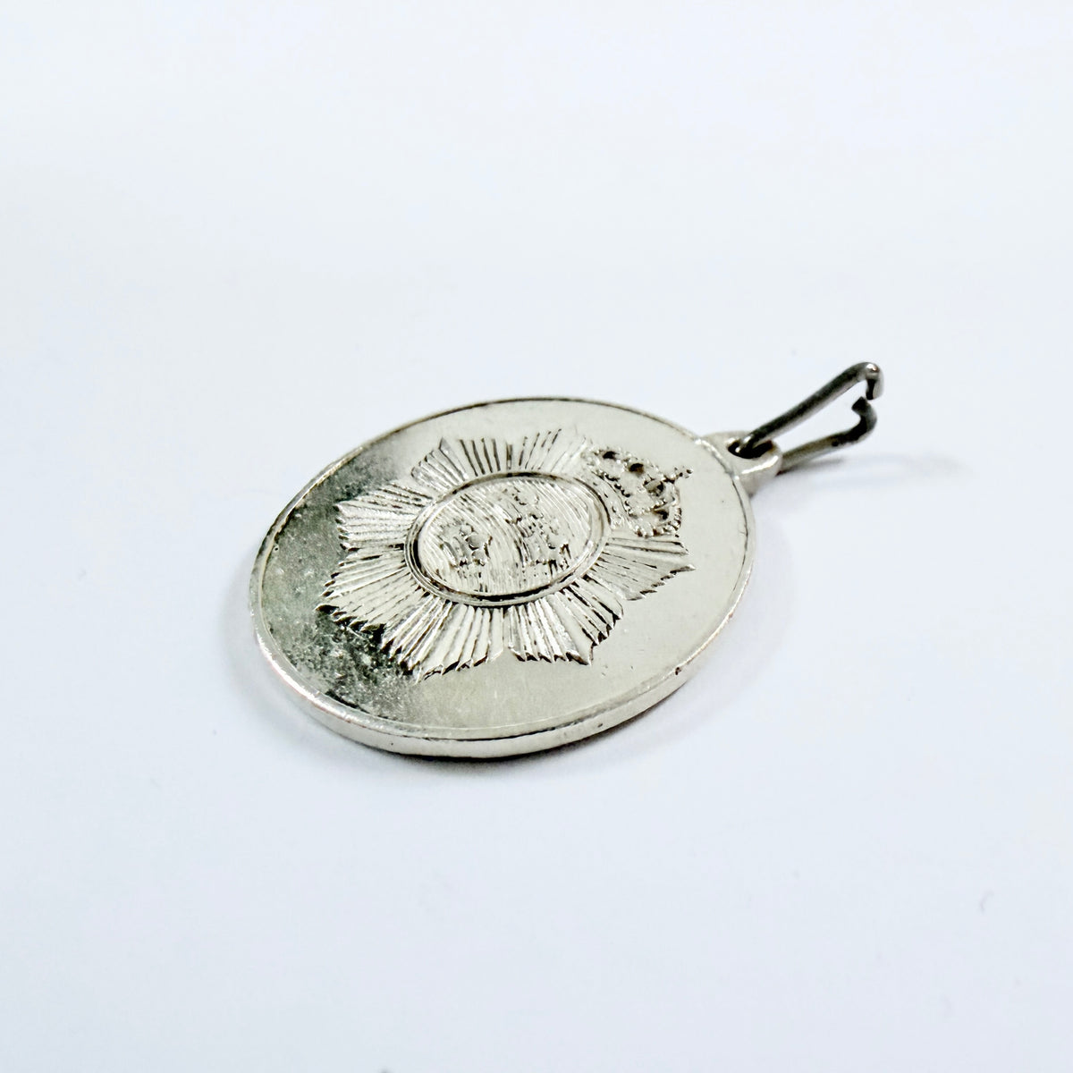 Sporrong, Sweden 1940. Vintage WWII-era Solid SIlver Military Pendant.