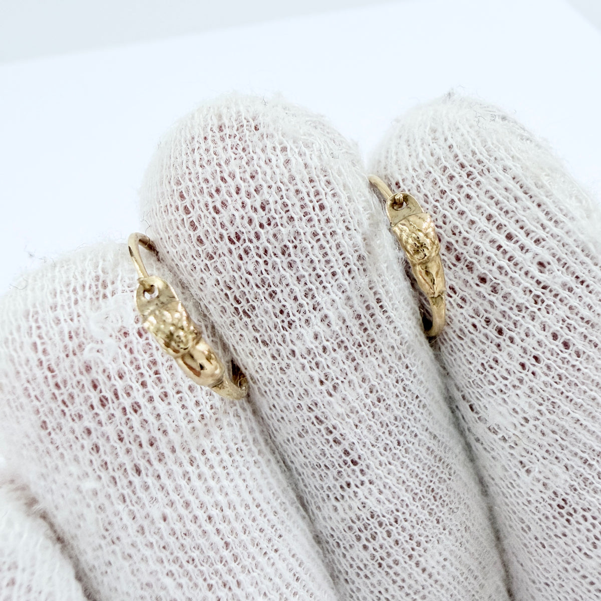 Amalia A Jonsen, Sweden ca 1890. Antique 18k Gold Earrings