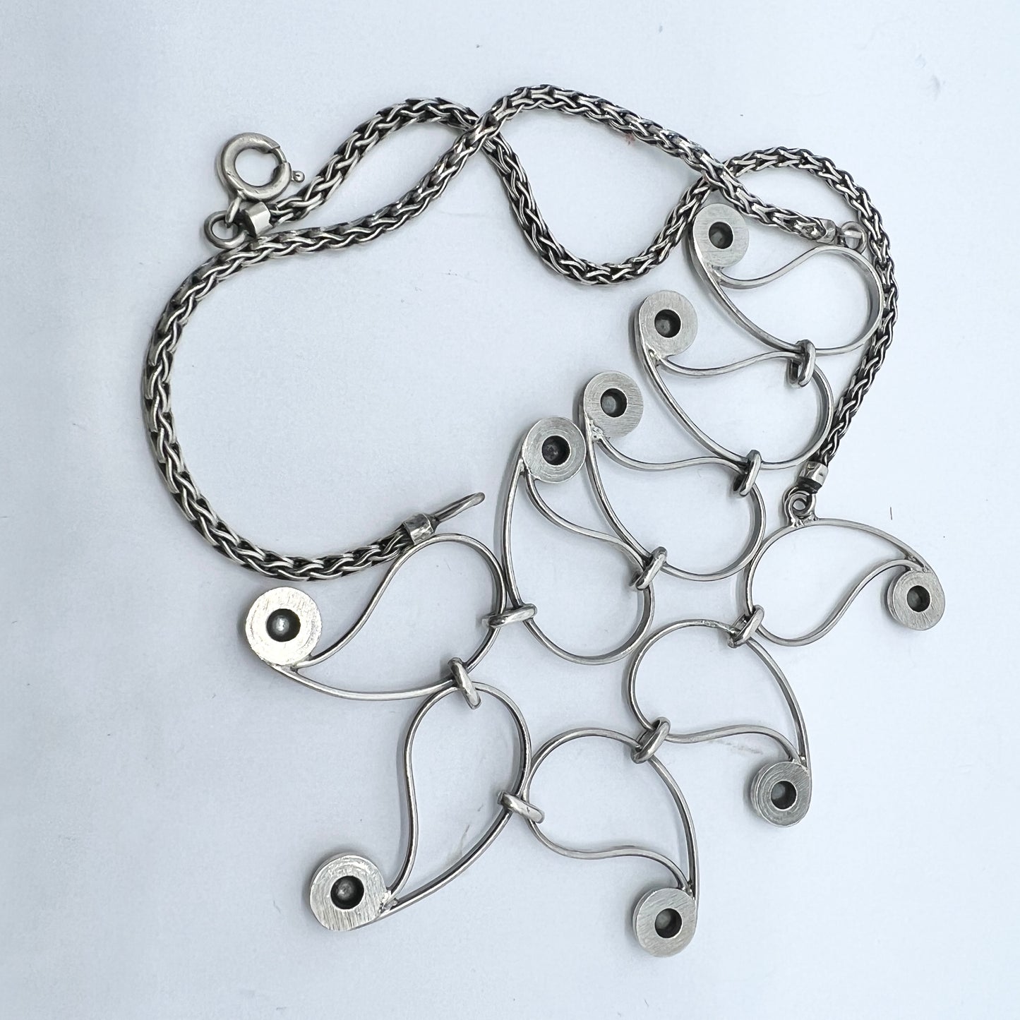 Vintage c 1950s. Solid 835 Silver Necklace.