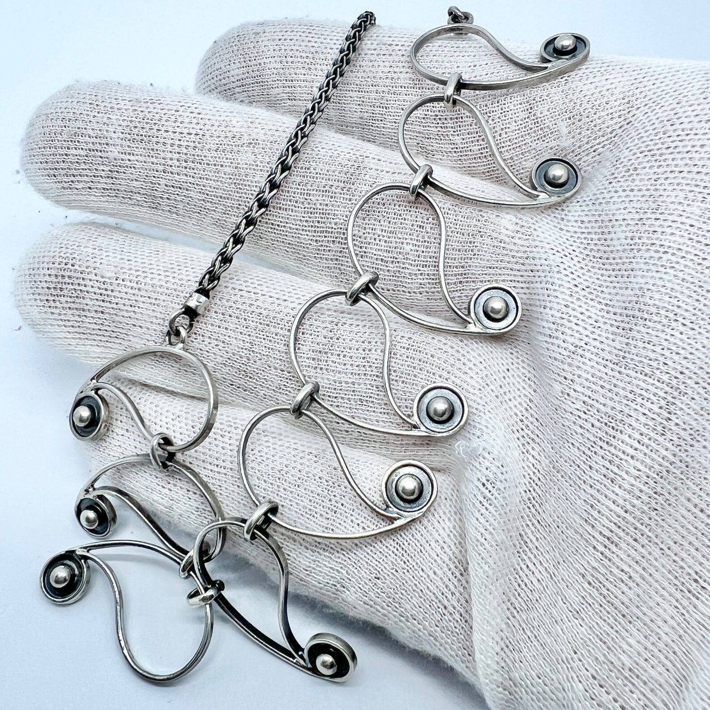 Vintage c 1950s. Solid 835 Silver Necklace.