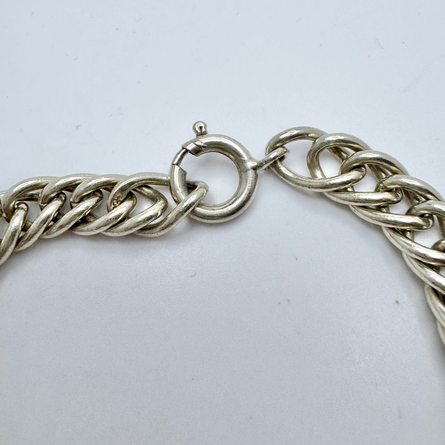 Sweden 1950s. Vintage Solid Silver Charm Bracelet w Zodiac Sagittarius Charm