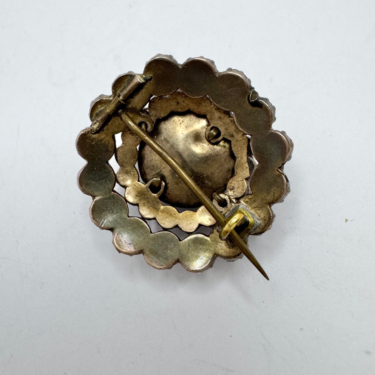 Antique Bohemian Garnet Cluster Brooch.