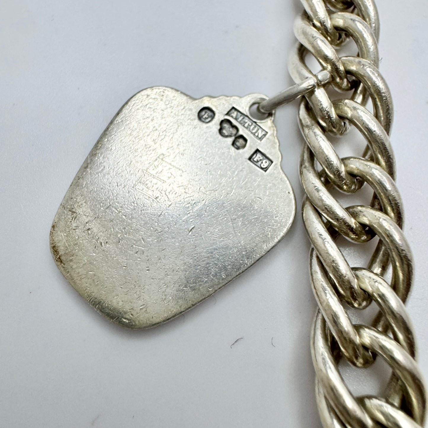 Sweden 1950s. Vintage Solid Silver Charm Bracelet w Zodiac Sagittarius Charm