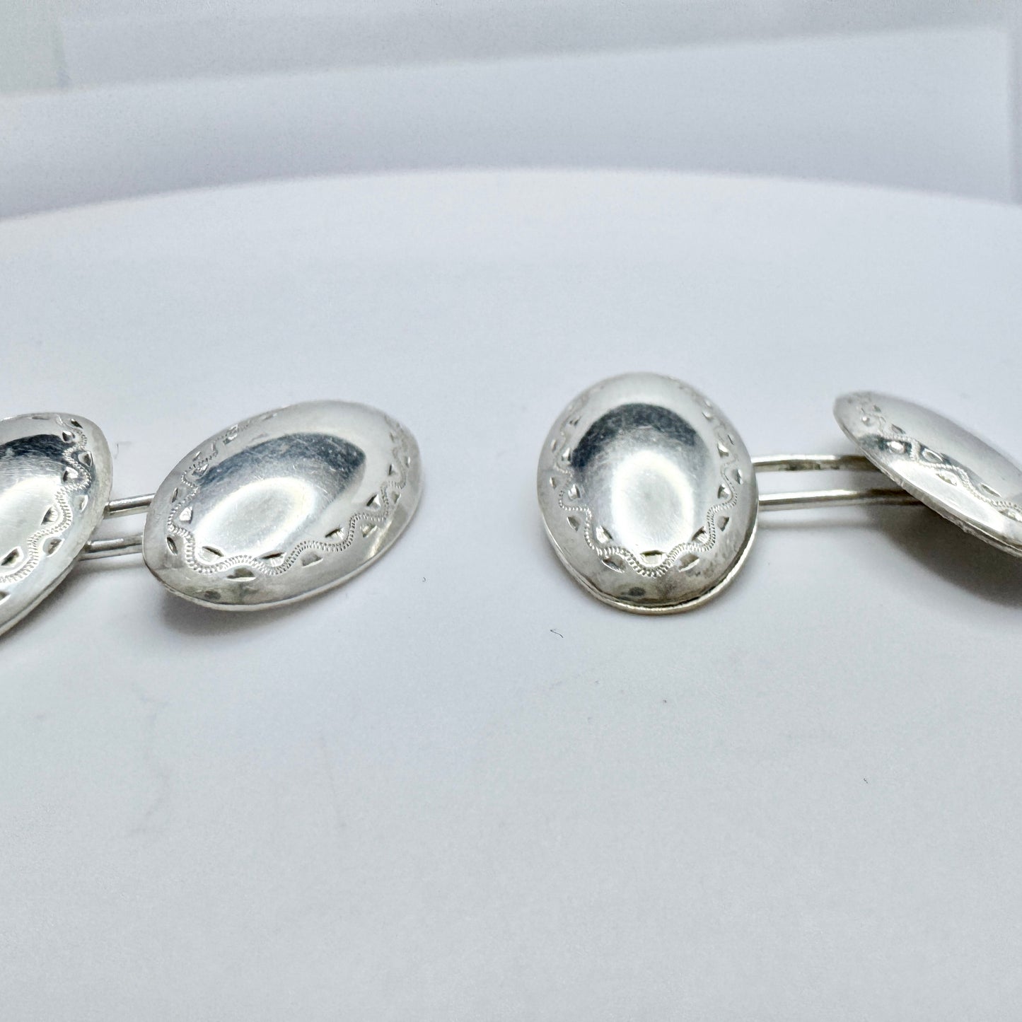 Lagerström, Sweden 1962. Vintage Sterling Silver Cufflinks.
