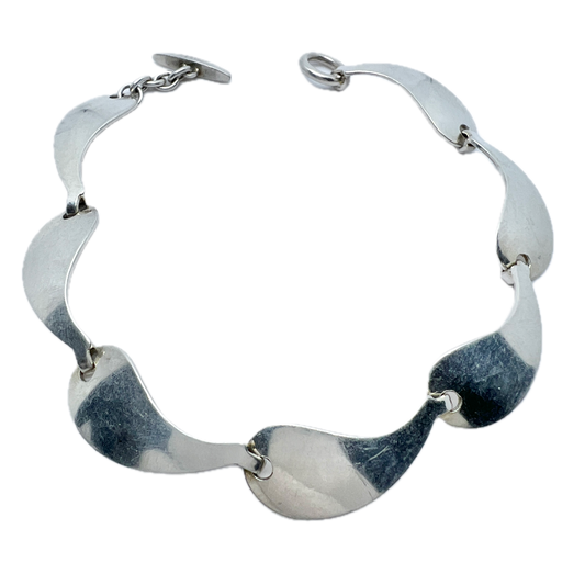 Herman Siersbøl, Denmark 1960s Vintage Sterling Silver Bracelet.