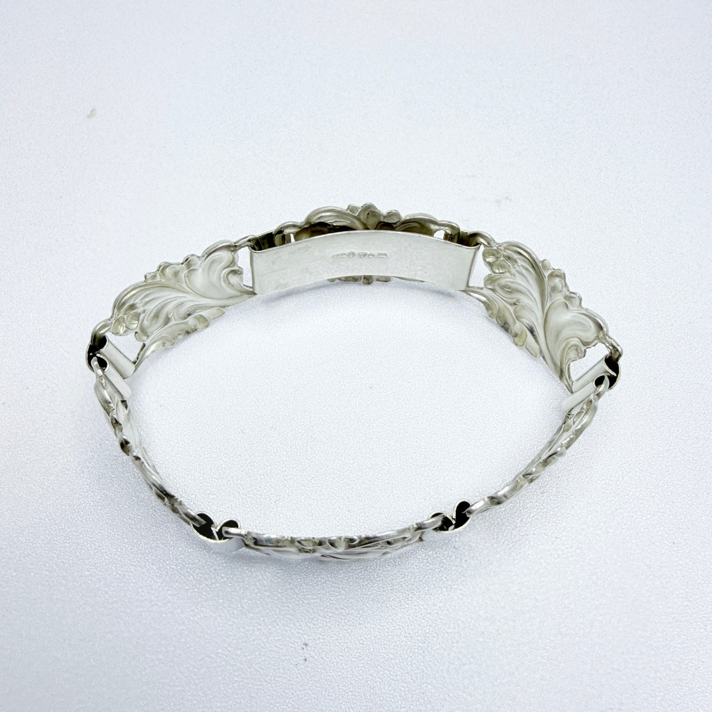Asa-Silver Tage Linde, Sweden 1957. Vintage Solid Silver Leaf Organic Bracelet.