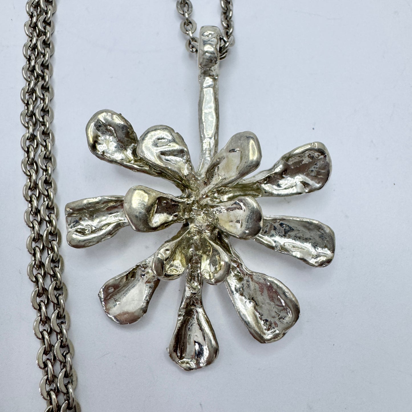 Etsuko Minowa, Sweden. Vintage Pewter Pendant Necklace.