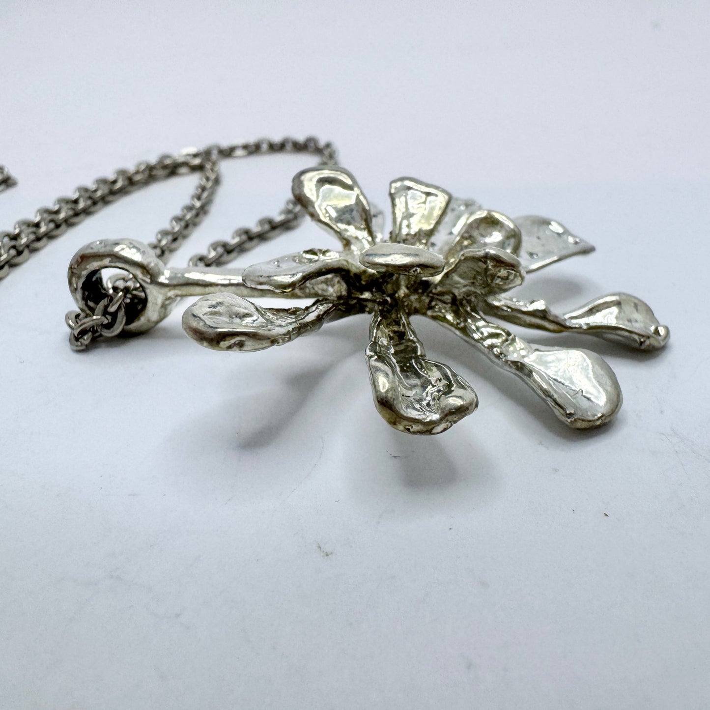 Etsuko Minowa, Sweden. Vintage Pewter Pendant Necklace.