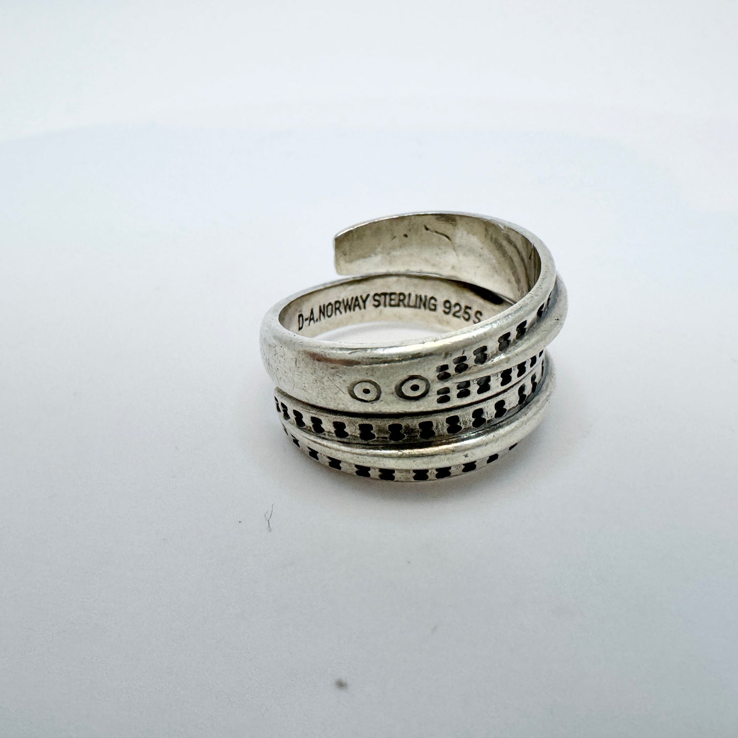 David-Andersen, Norway. Vintage Sterling Silver Viking Copy Ring.