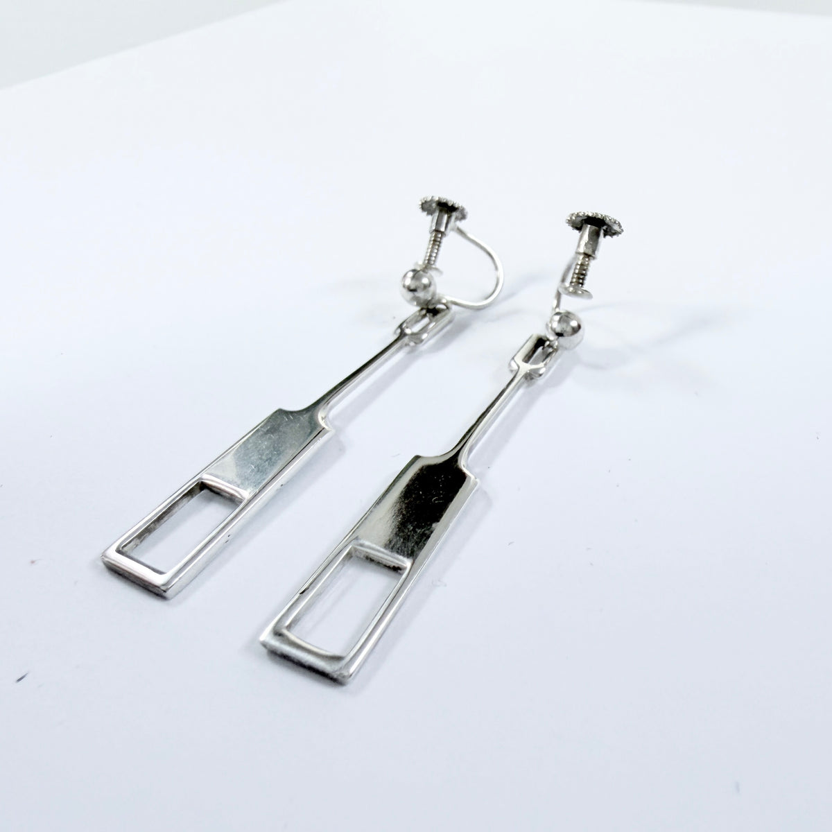 Tone Vigeland, Plus Studios, Norway 1960s. Vintage Sterling Silver Earrings.