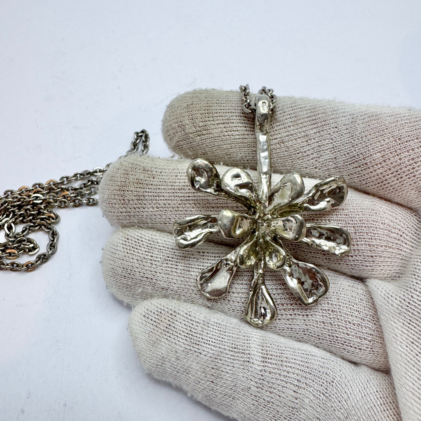 Etsuko Minowa, Sweden. Vintage Pewter Pendant Necklace.