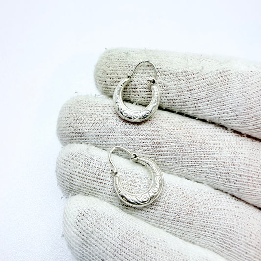 Denmark / Germany ca 1960. Vintage 830 Silver Earrings.